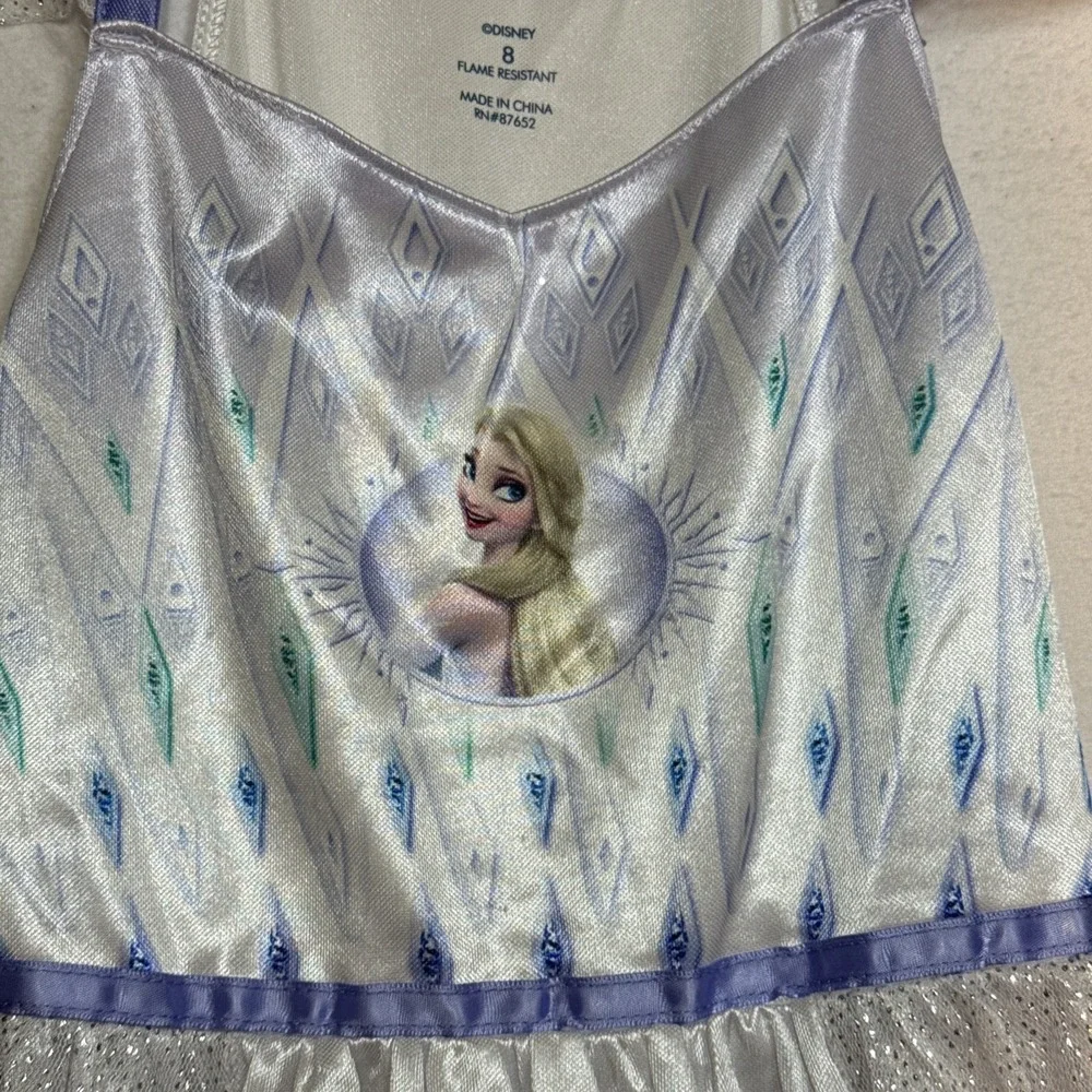 Frozen Disney Long Dress Costume For Girls Size 8 Halloween